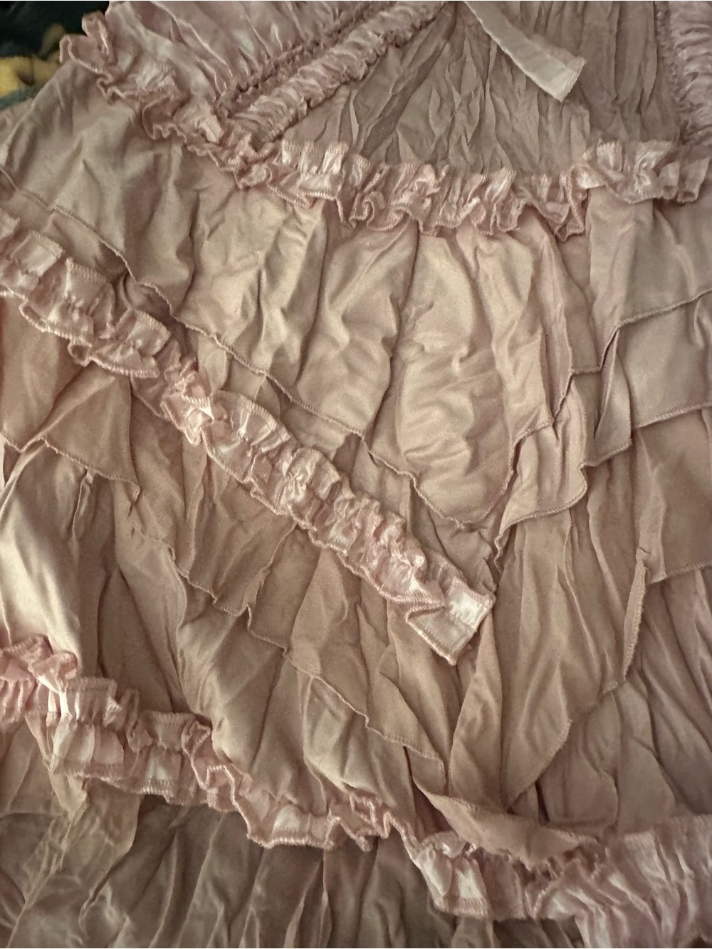 NWT Ruffle Satin Pirate Maxi Skirt - Pink - Picture 8 of 10